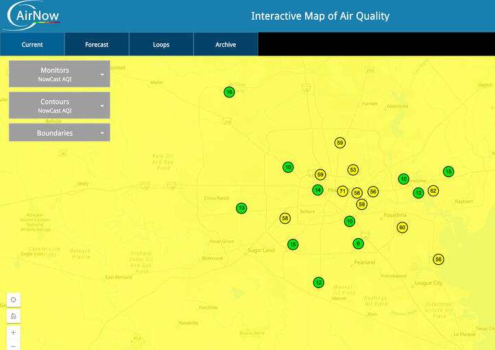 AirNow Interactive Map of Air Quality