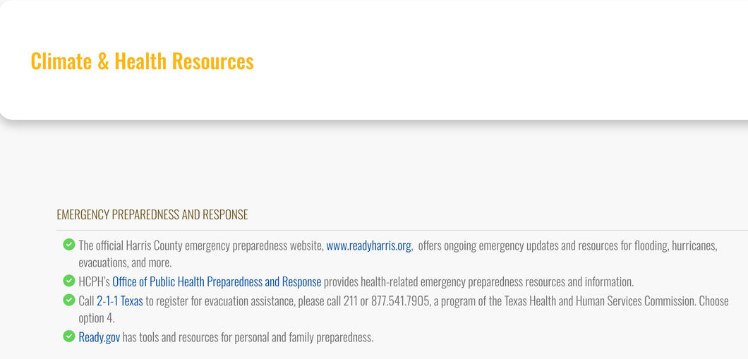Climate and Health Resources